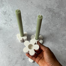 Load image into Gallery viewer, White Floral Candle Stick Holder (Copy)