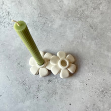Load image into Gallery viewer, White Floral Candle Stick Holder (Copy)