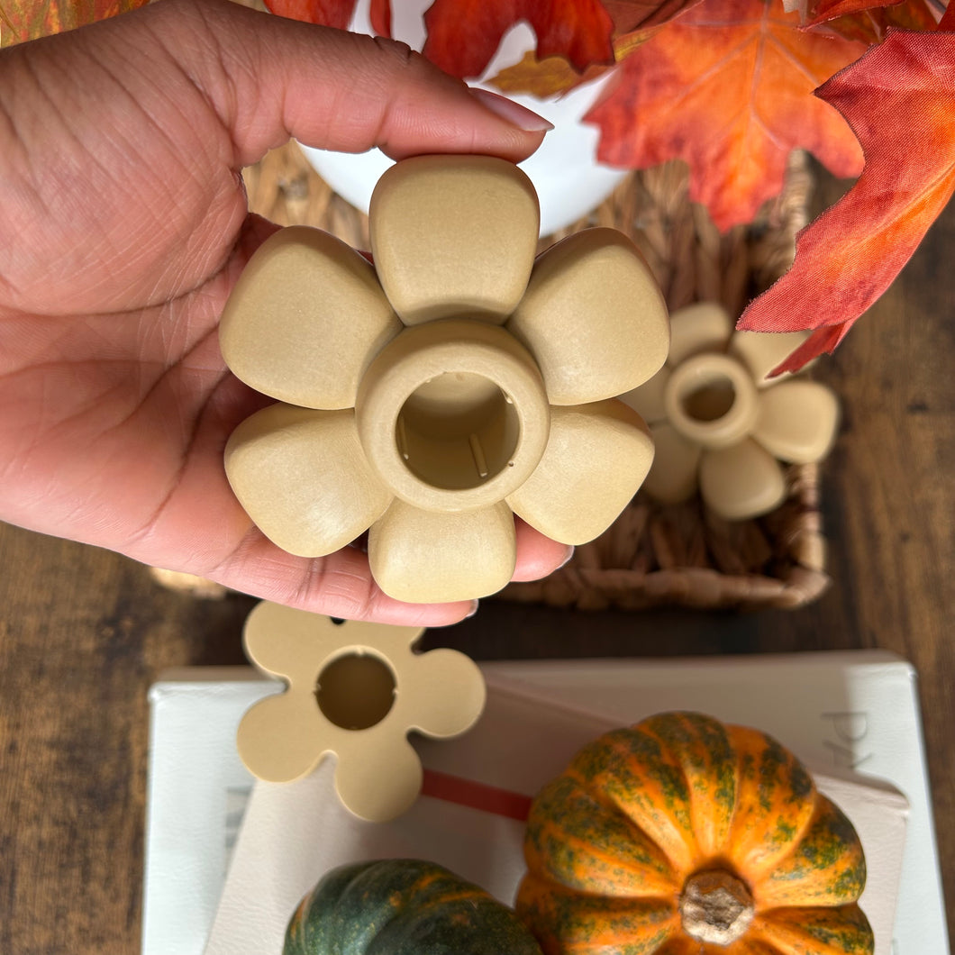 Hazelnut Autumn Candle Stick Holder: Taper or Pillar Candle Holder