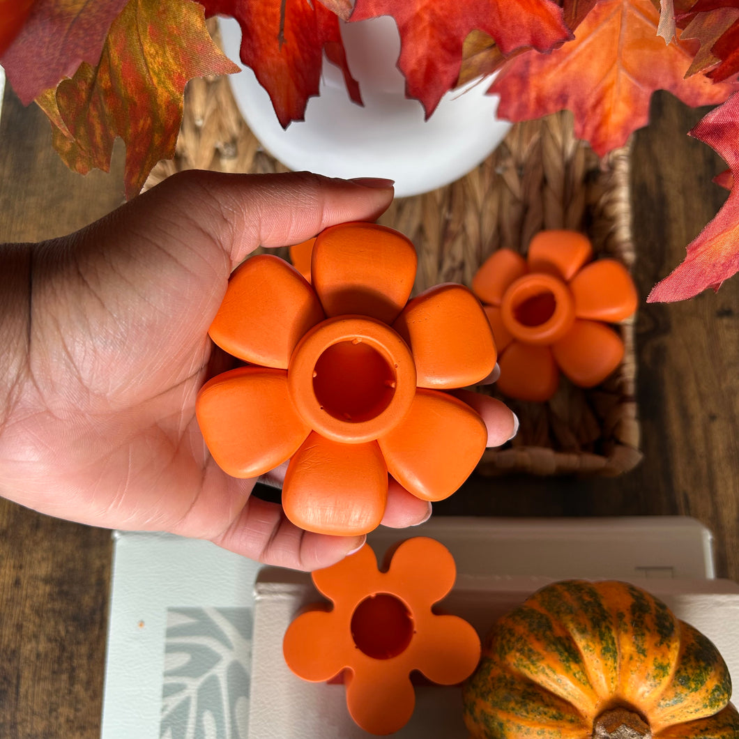 Autumn Brown Candle Holder: Taper and Pillar Candle Holder