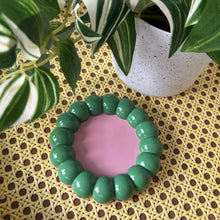 Load image into Gallery viewer, Green &amp; Pink Decorative Bubble Jesmonite Tray
