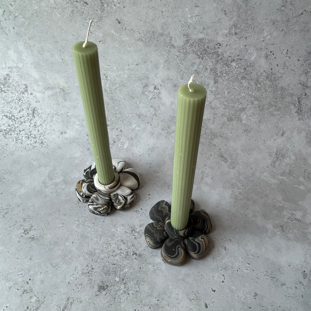 Flower Candle Holder, Dinner Candle Holder, Taper Candle Holder